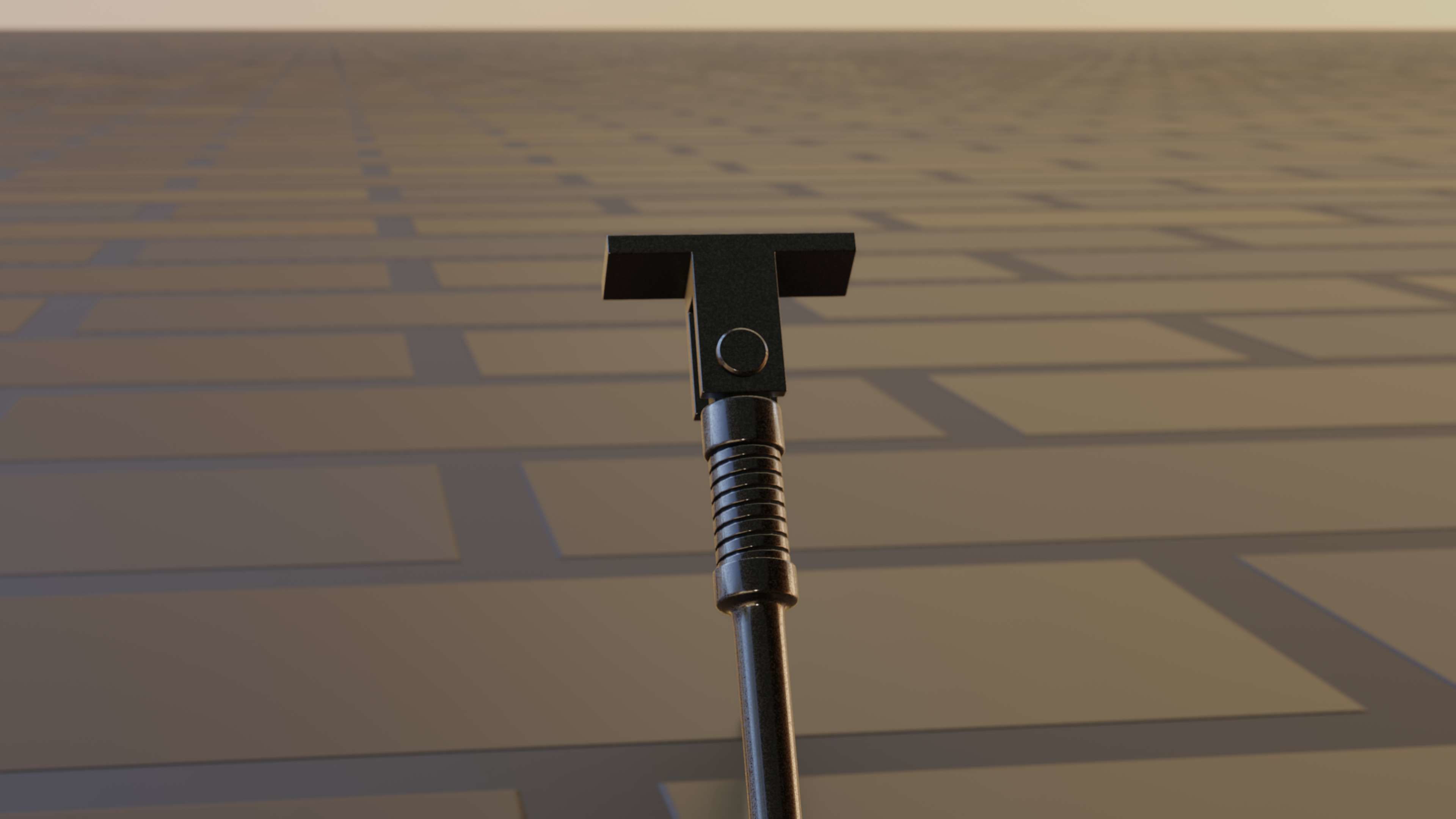 E-Scooter Stand with Procedural PBR Material Setup 3D model_33