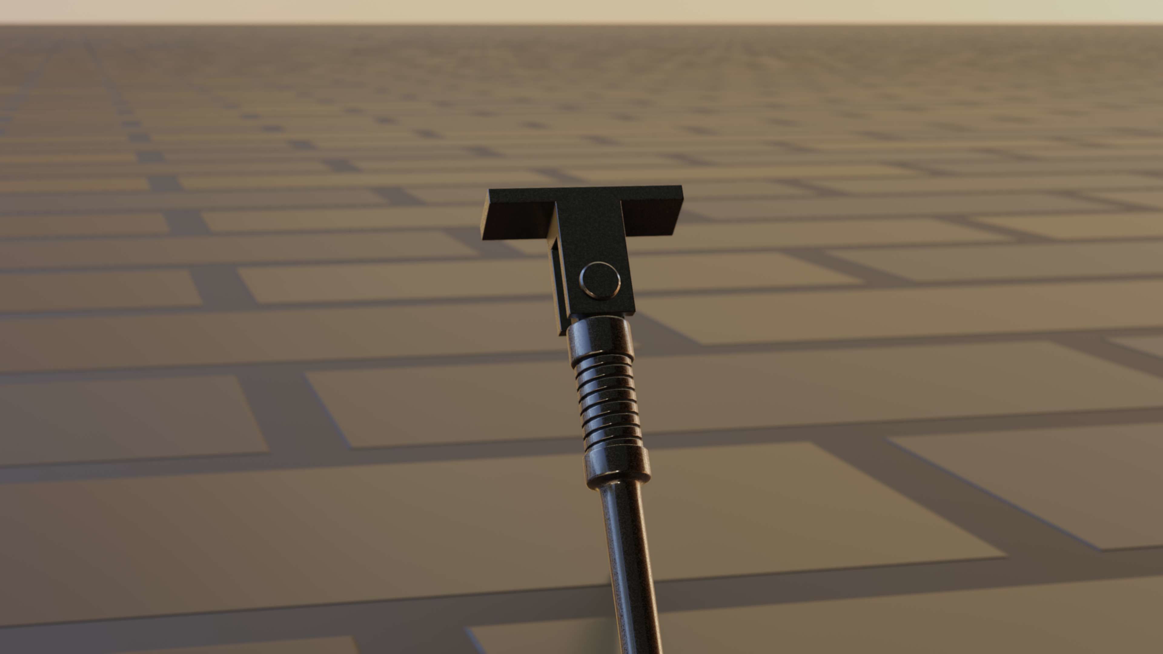 E-Scooter Stand with Procedural PBR Material Setup 3D model_39