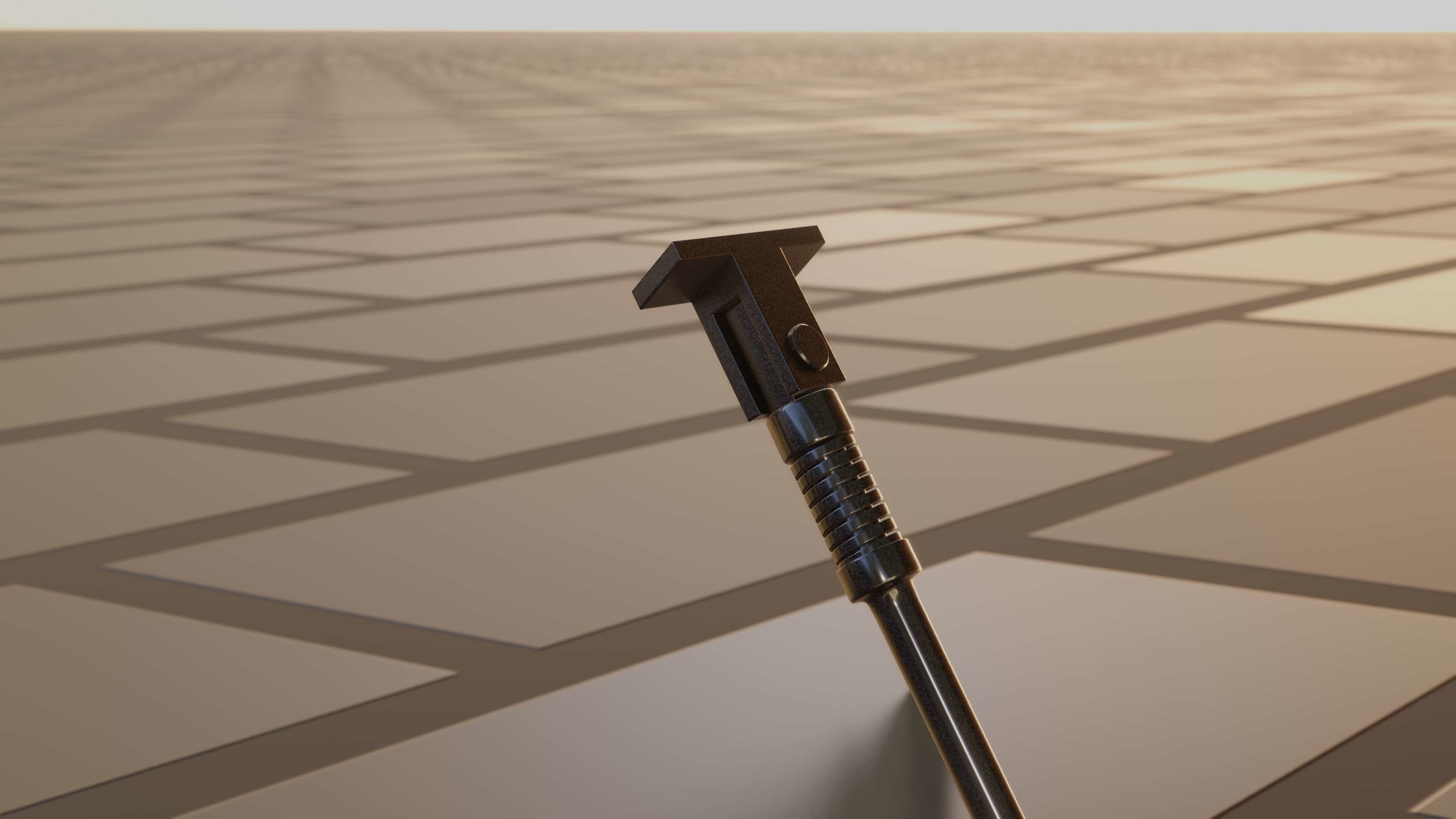 E-Scooter Stand with Procedural PBR Material Setup 3D model_78