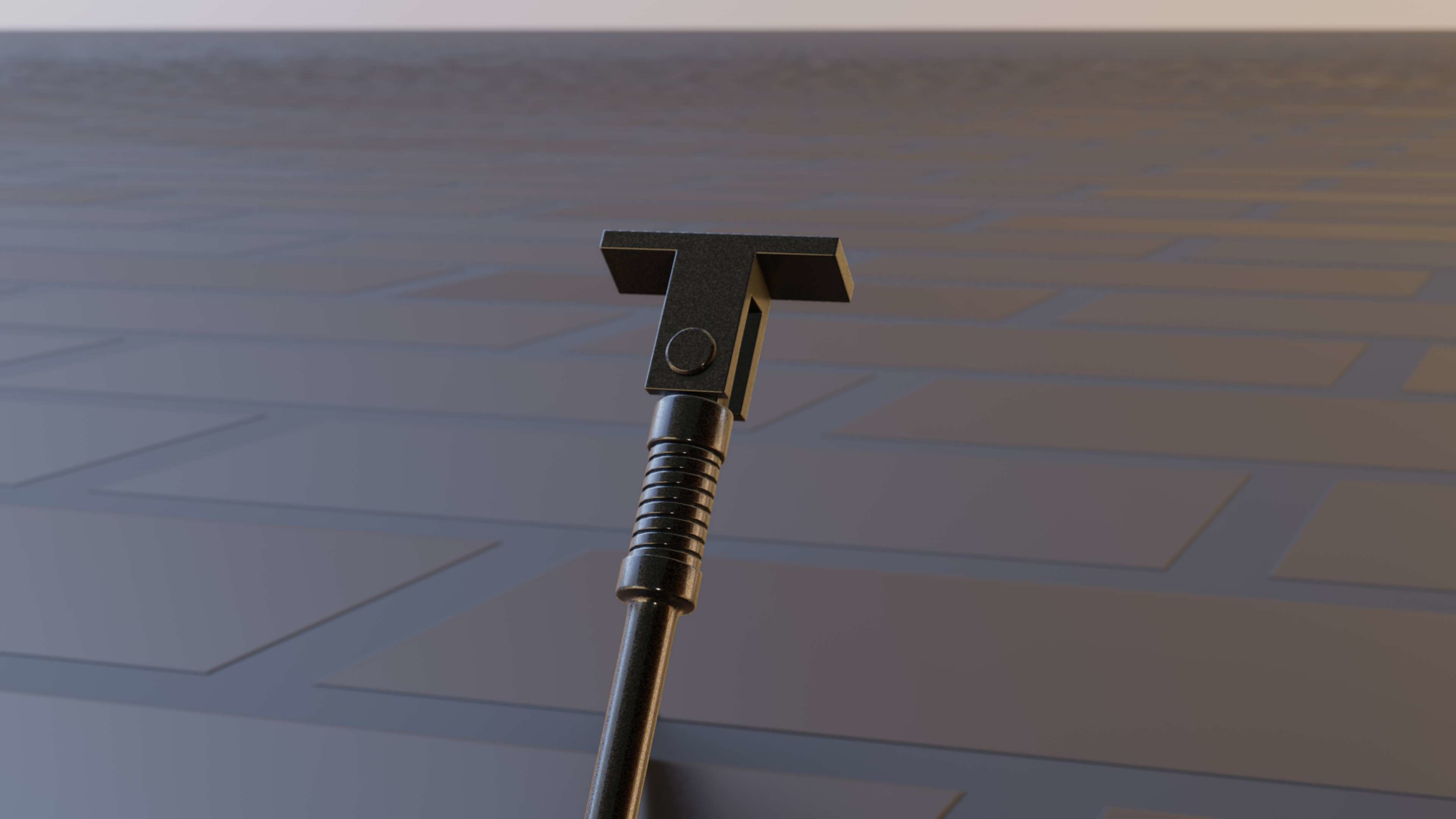 E-Scooter Stand with Procedural PBR Material Setup 3D model_8