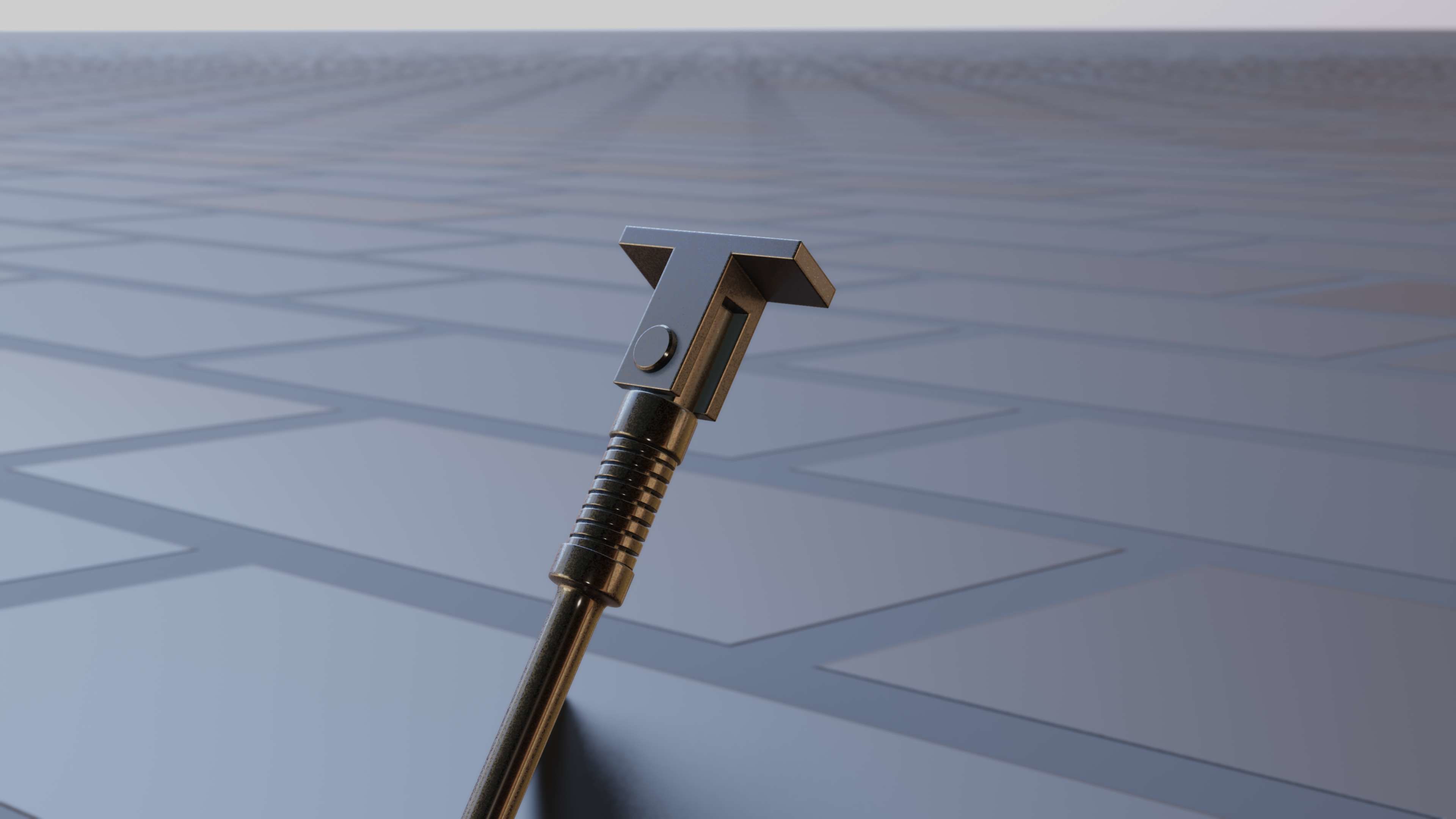 E-Scooter Stand with Procedural PBR Material Setup 3D model_18