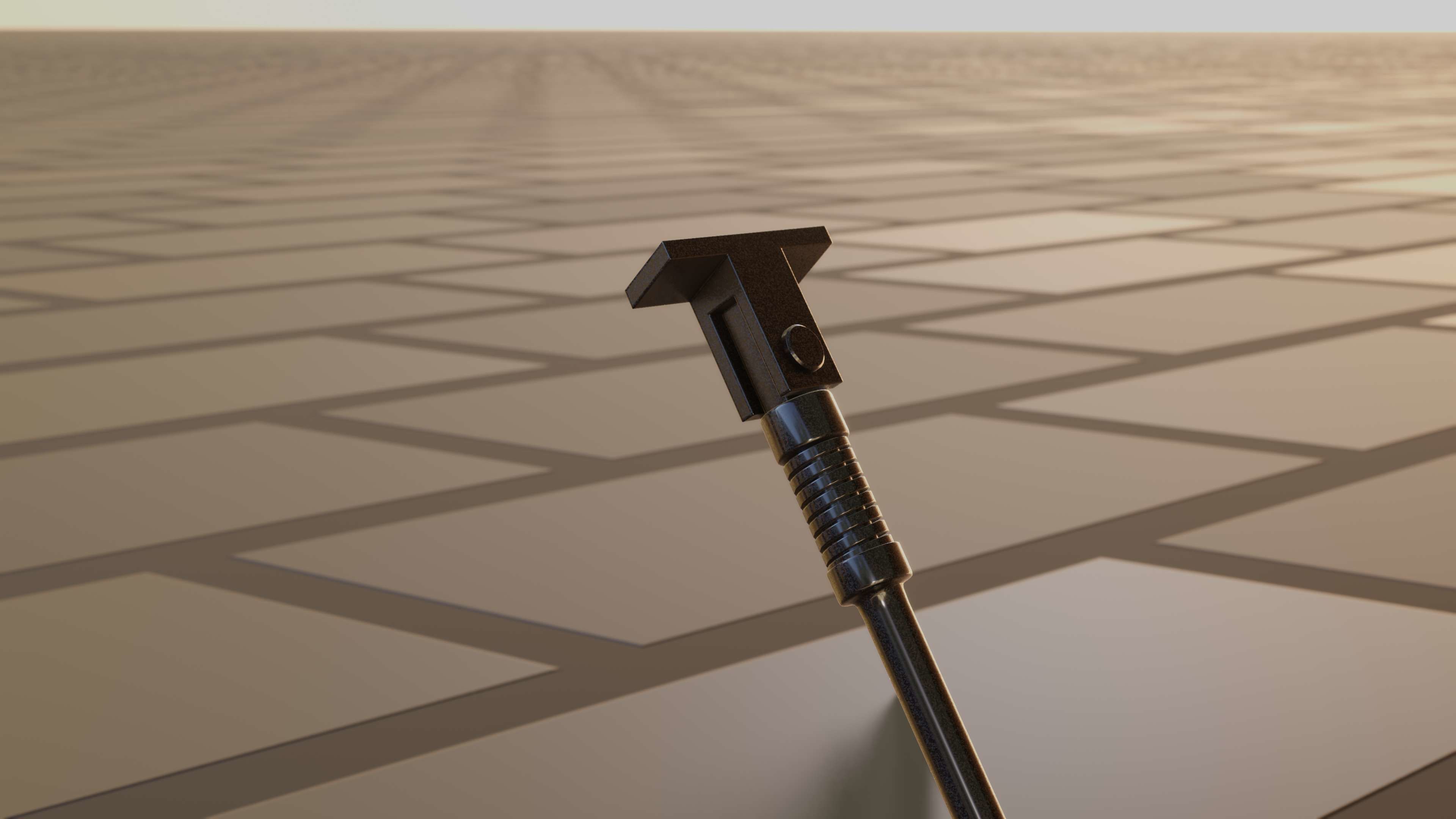 E-Scooter Stand with Procedural PBR Material Setup 3D model_68