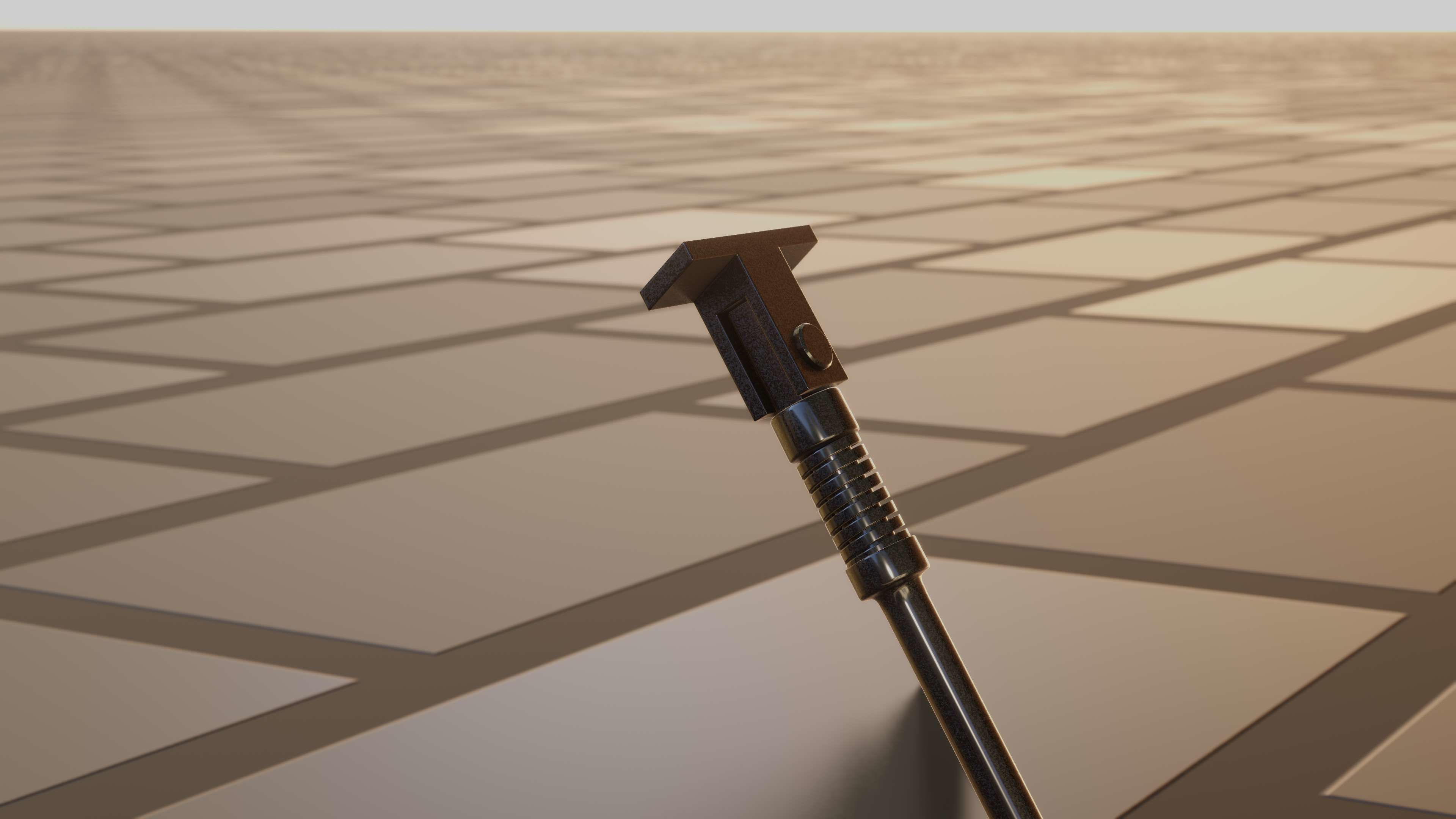 E-Scooter Stand with Procedural PBR Material Setup 3D model_73