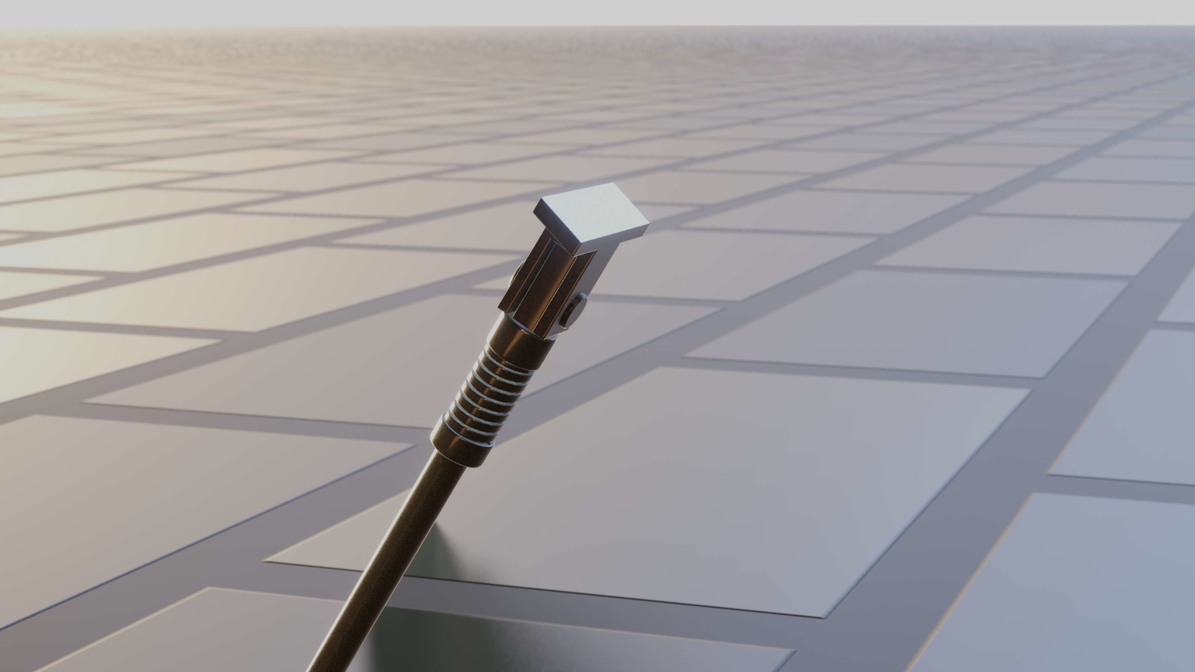 E-Scooter Stand with Procedural PBR Material Setup 3D model_41