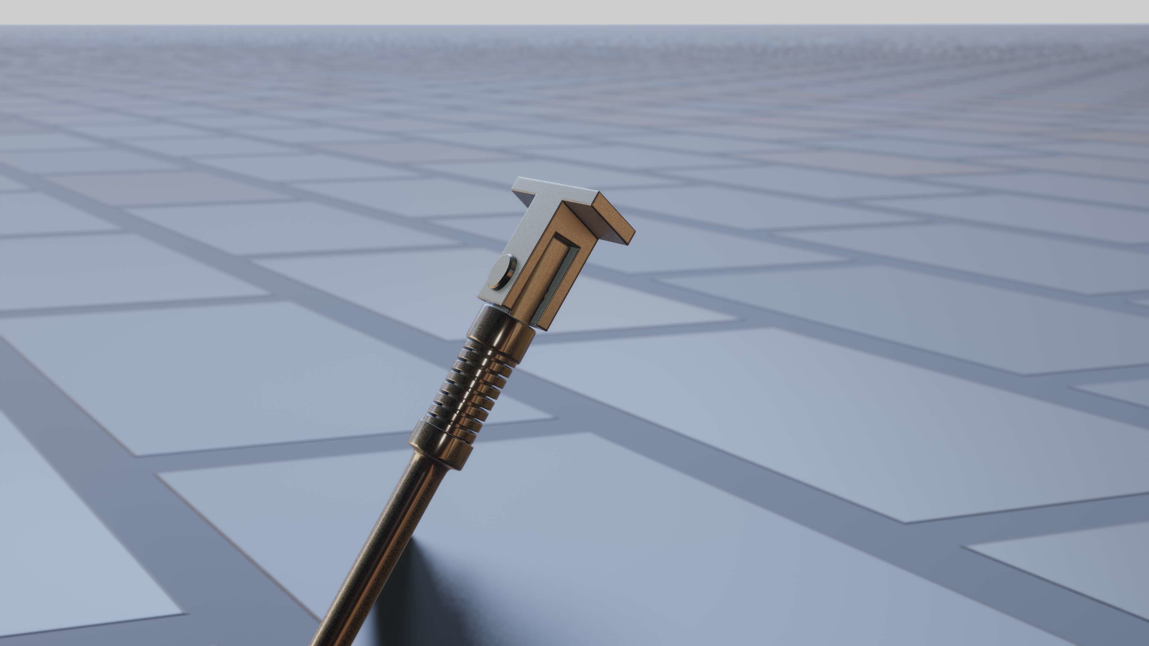 E-Scooter Stand with Procedural PBR Material Setup 3D model_43