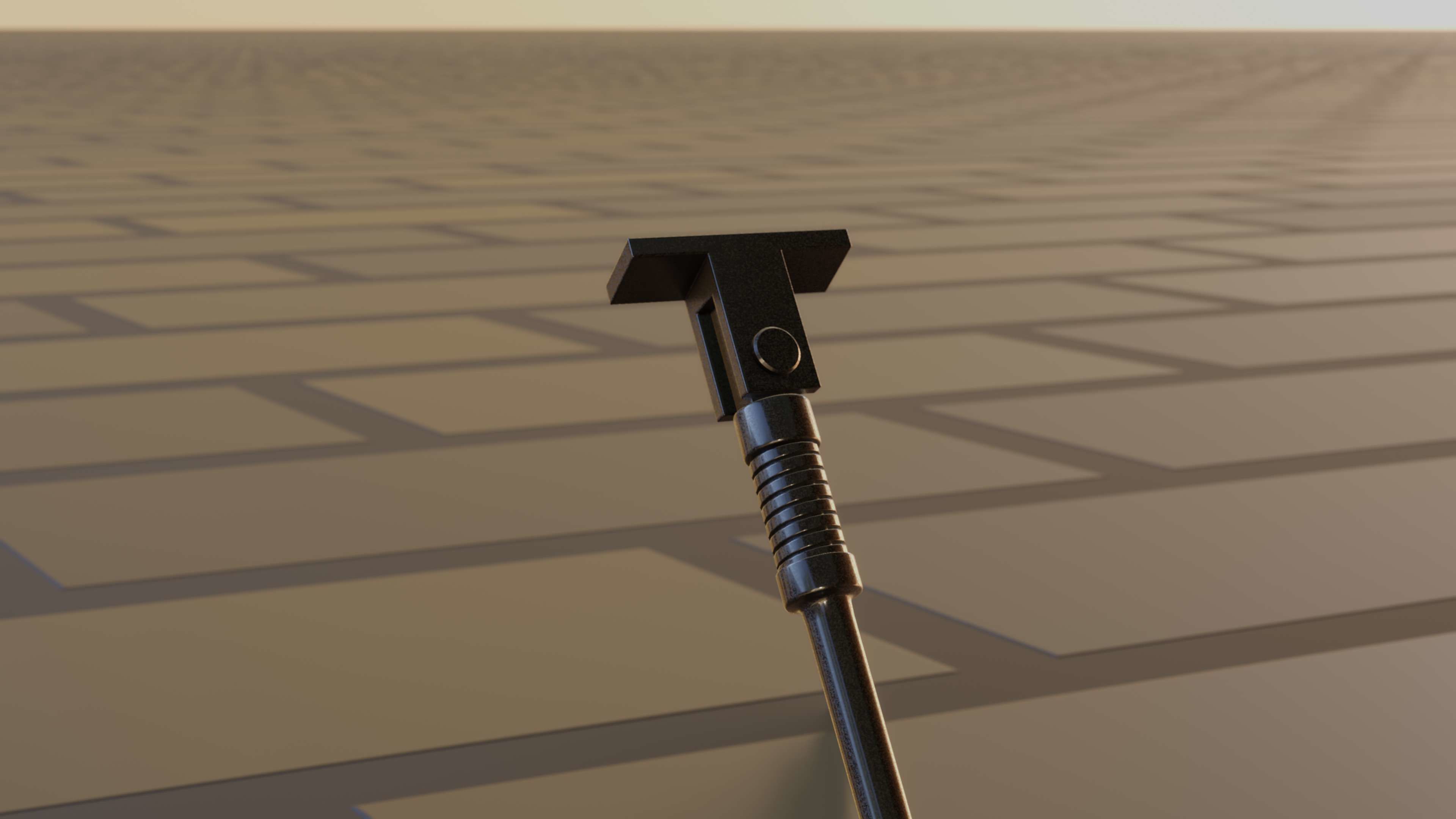 E-Scooter Stand with Procedural PBR Material Setup 3D model_67