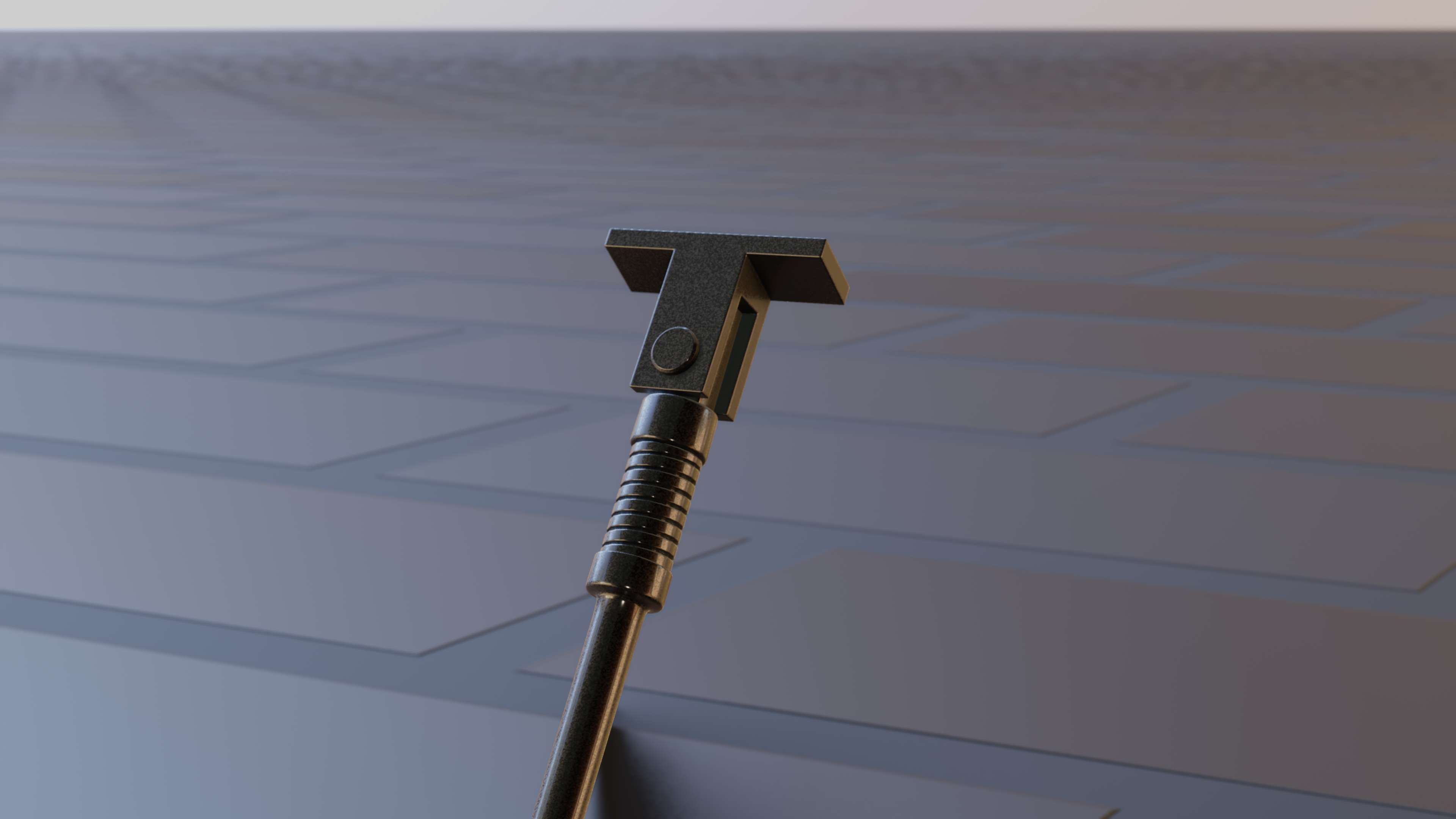 E-Scooter Stand with Procedural PBR Material Setup 3D model_12