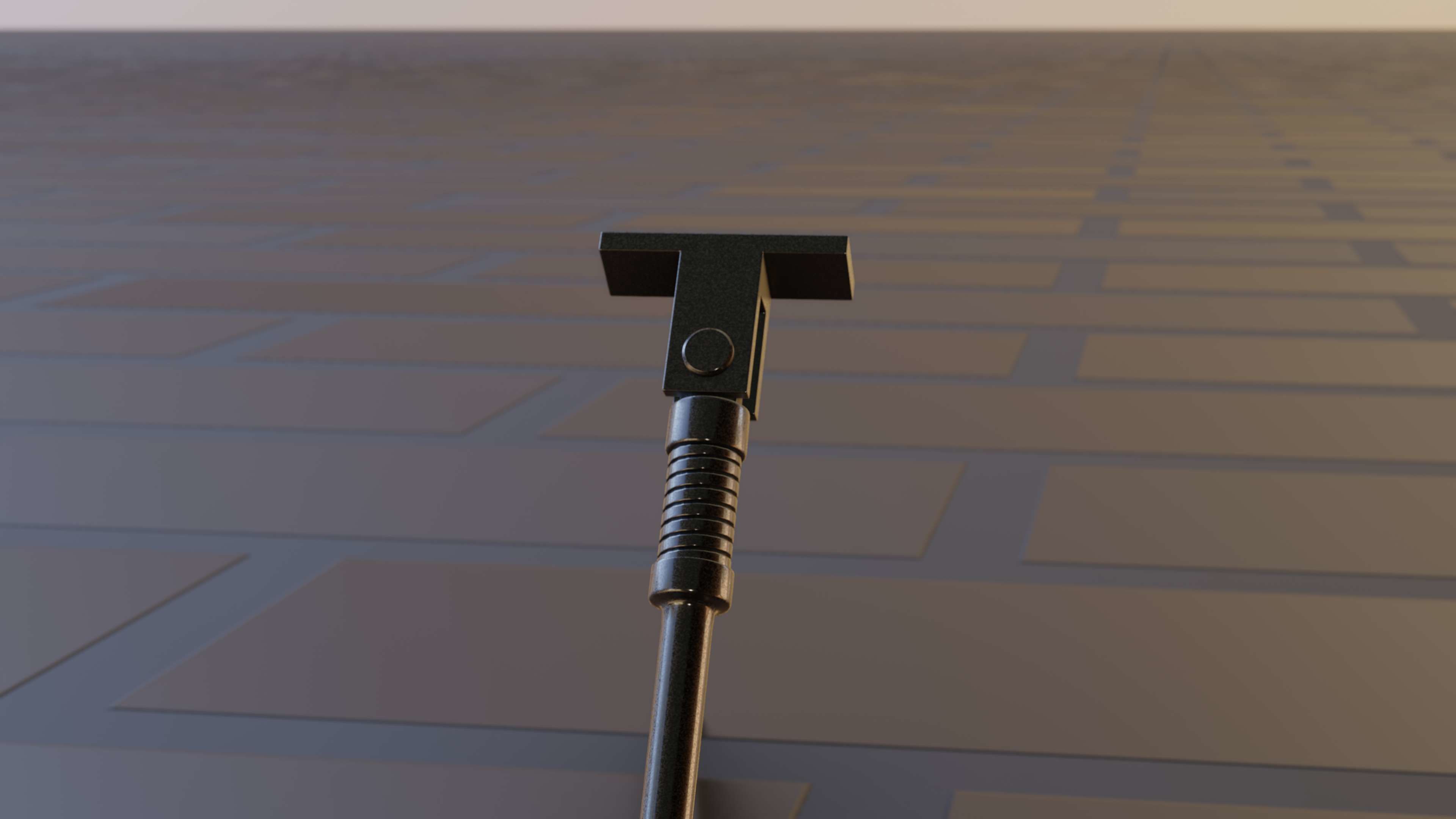 E-Scooter Stand with Procedural PBR Material Setup 3D model_9