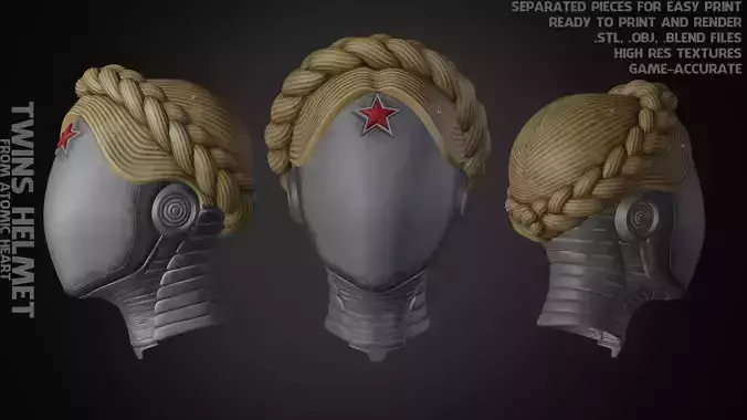 Atomic Heart Twins Helmet for Cosplay 3D print model