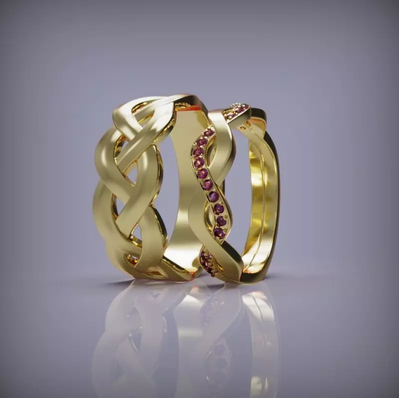 Braided Rings Free 3D print model
