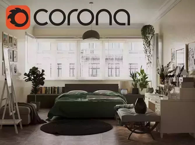  Modern Bedroom Design Corona Render