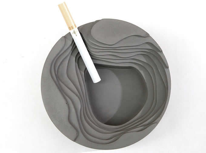 Geometry Cigar Cigarette Ashtray 3D print model_4
