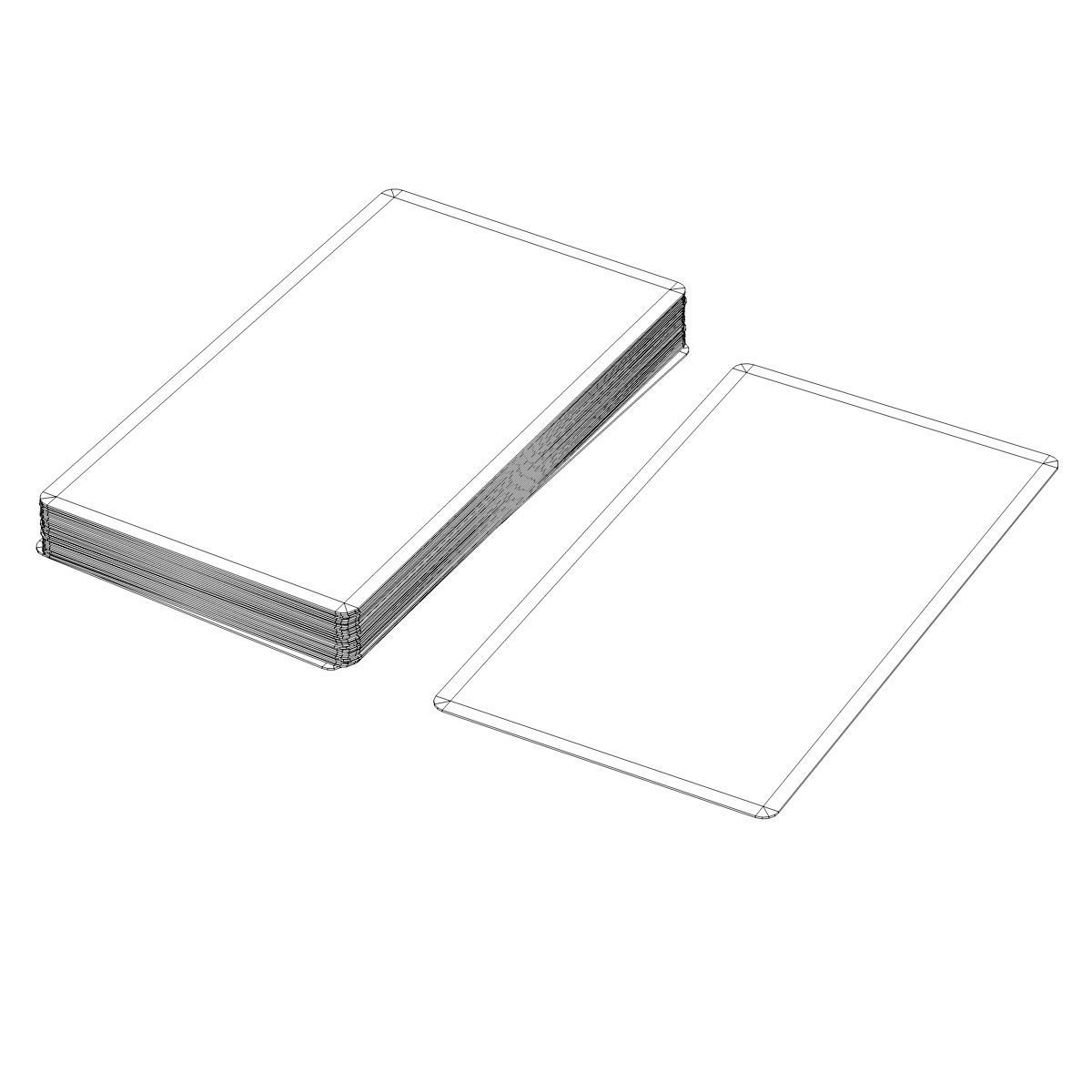 Schafkopf Playing Cards Deck - single textures Low-poly 3D model_4