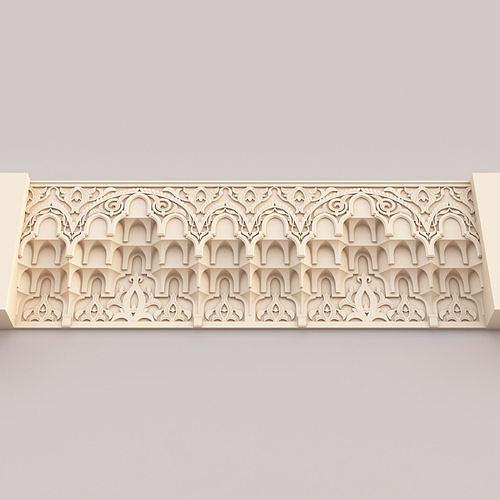 Classic Islamic Muqarnas Cornice 003 3D model