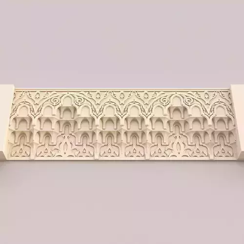 Classic Islamic Muqarnas Cornice 003