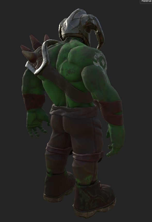 Ork Warrior - Low poly - Game ready  Low-poly 3D model_7