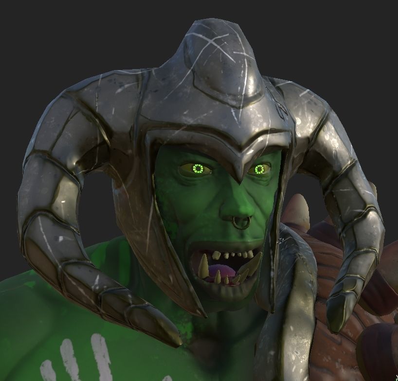 Ork Warrior - Low poly - Game ready  Low-poly 3D model_3