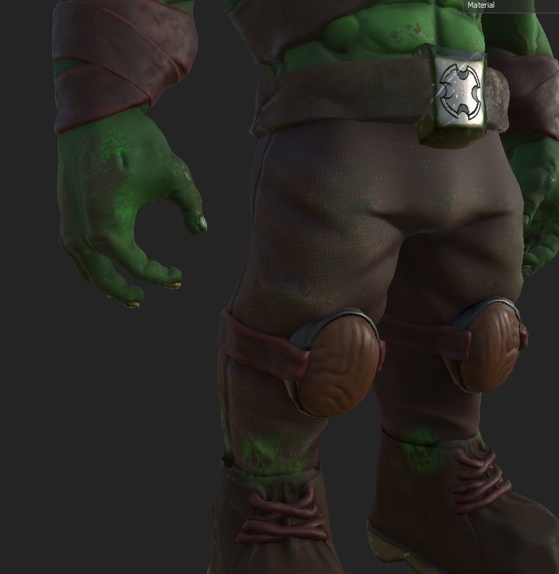 Ork Warrior - Low poly - Game ready  Low-poly 3D model_8