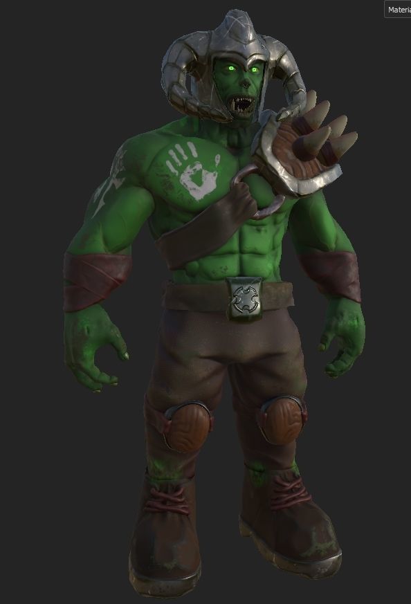 Ork Warrior - Low poly - Game ready  Low-poly 3D model_6
