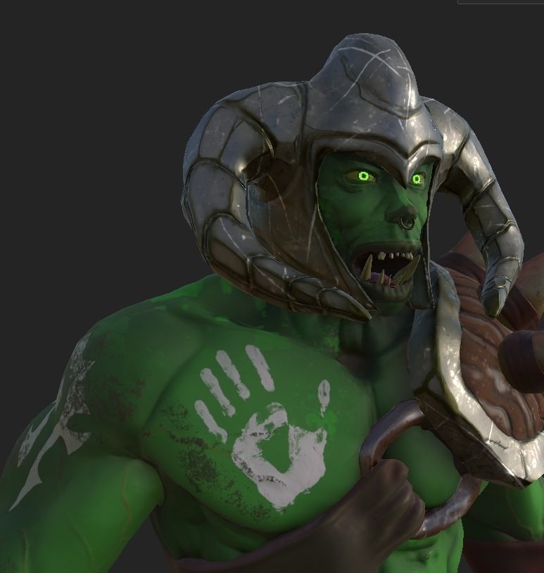 Ork Warrior - Low poly - Game ready  Low-poly 3D model_5