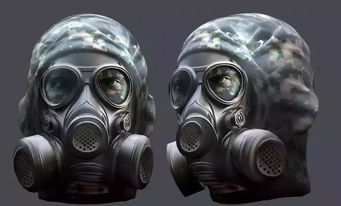 Helmet 3d model military combat Military Low-poly 