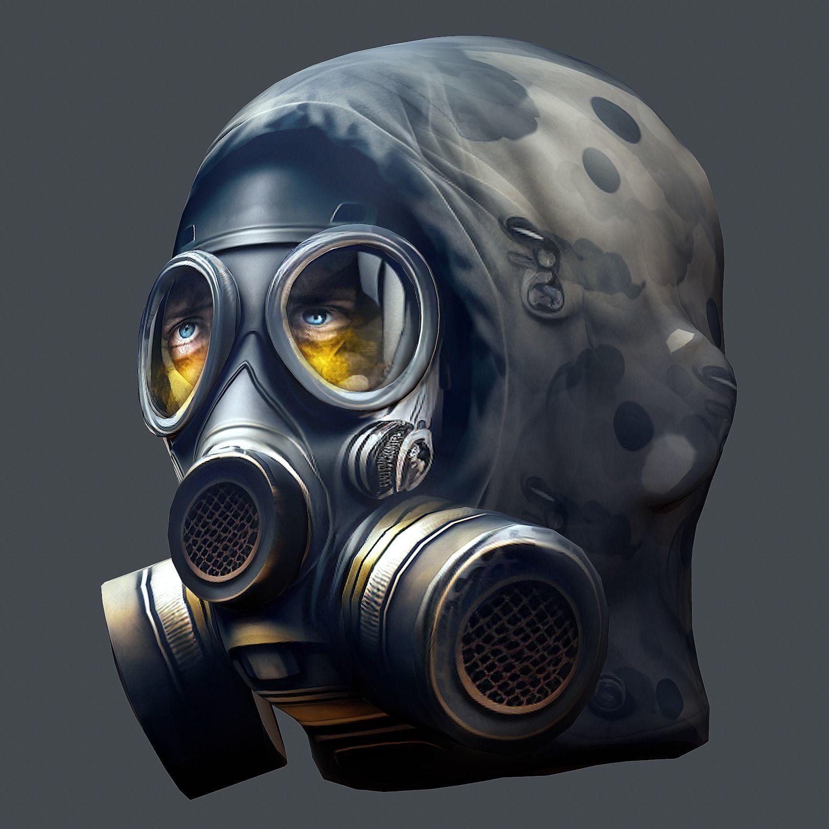 Helmet 3d model military combat Military Low-poly  Low-poly 3D model_2