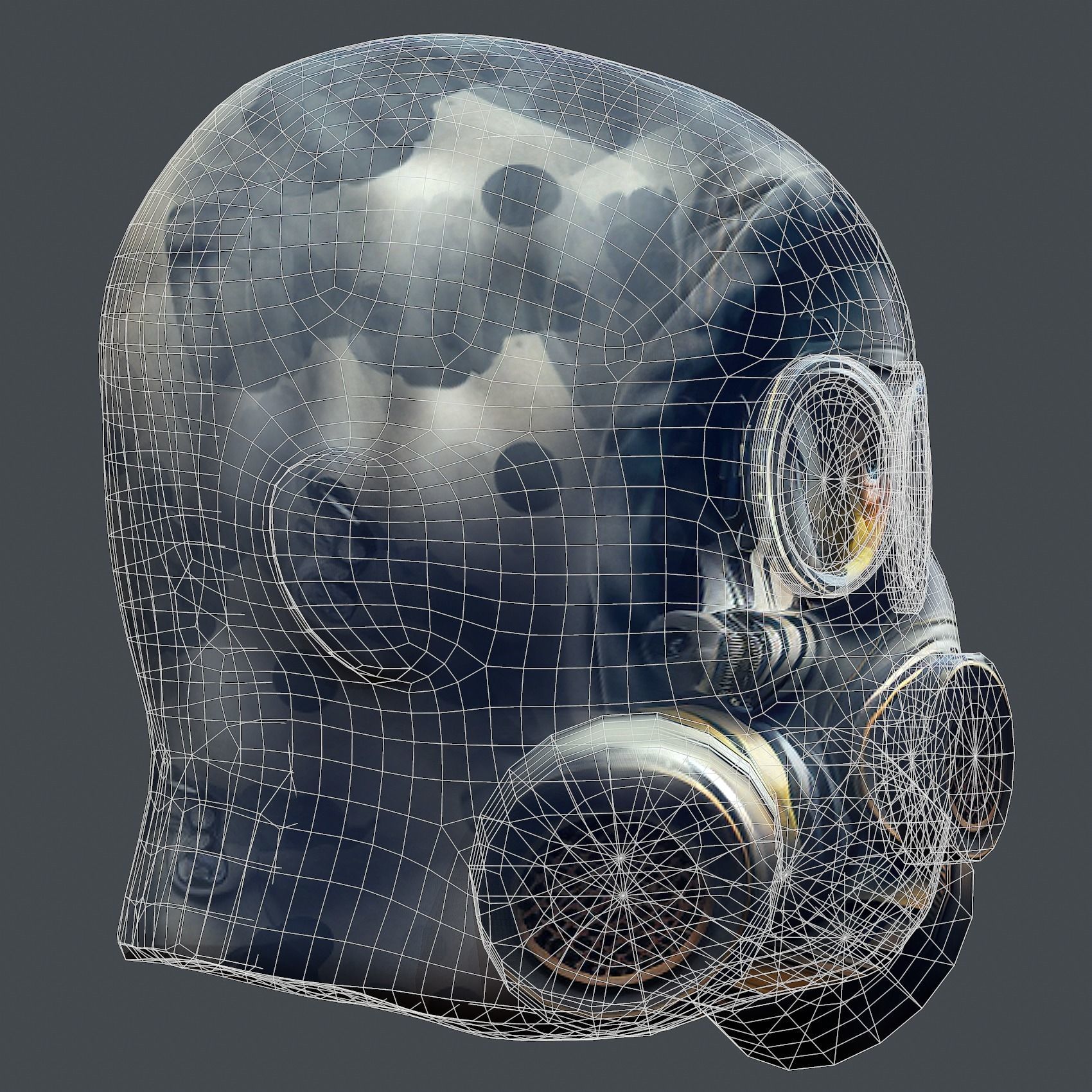 Helmet 3d model military combat Military Low-poly  Low-poly 3D model_9