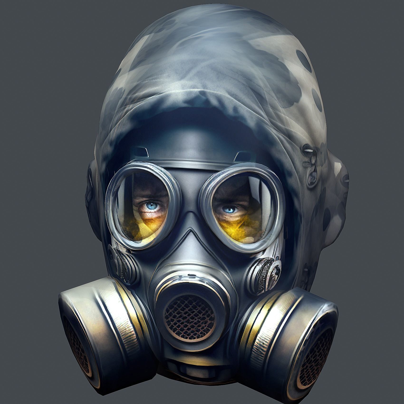 Helmet 3d model military combat Military Low-poly  Low-poly 3D model_4