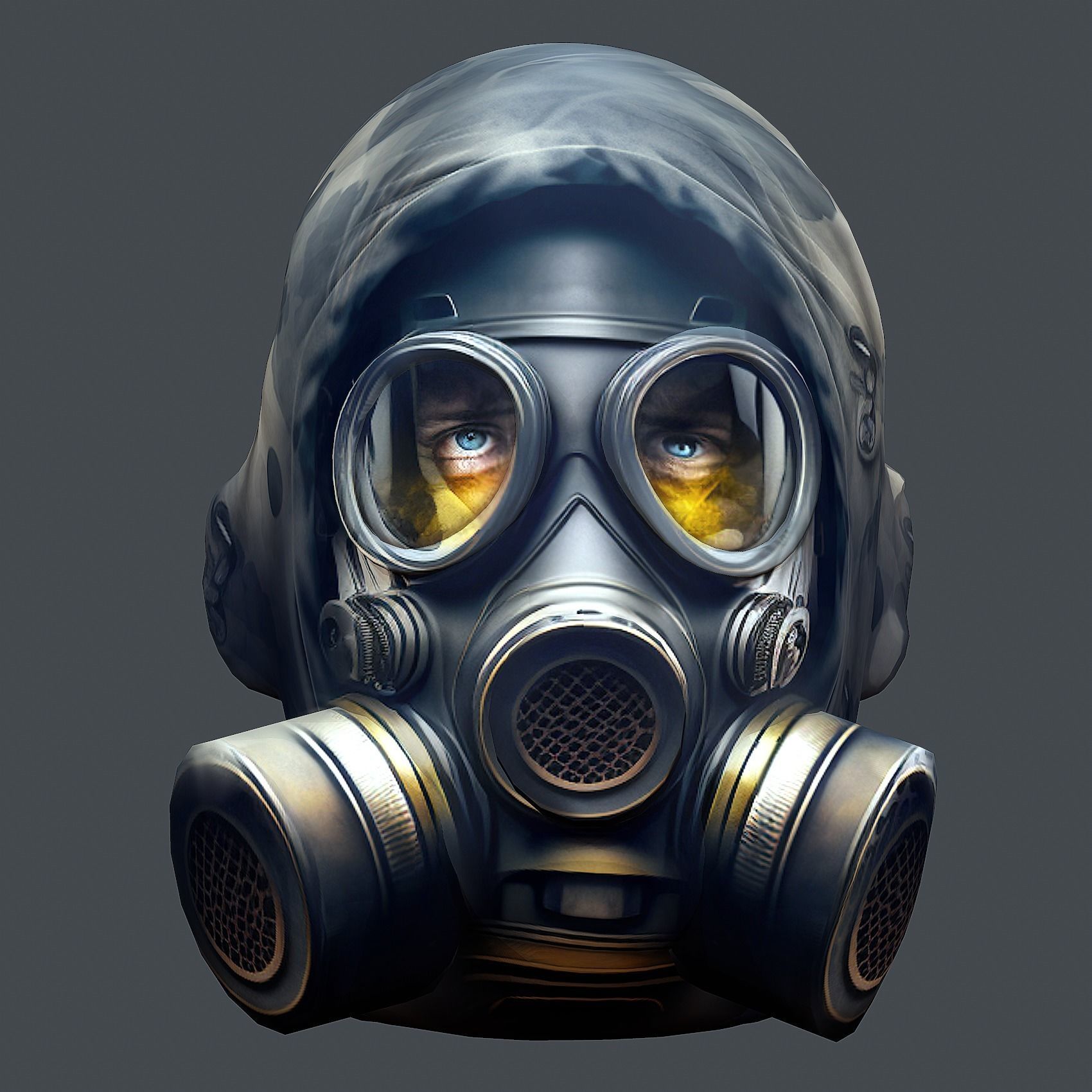 Helmet 3d model military combat Military Low-poly  Low-poly 3D model_1