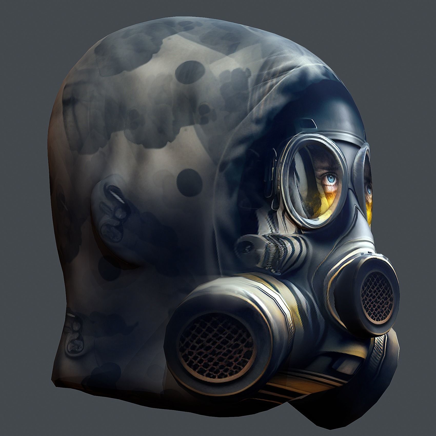 Helmet 3d model military combat Military Low-poly  Low-poly 3D model_6