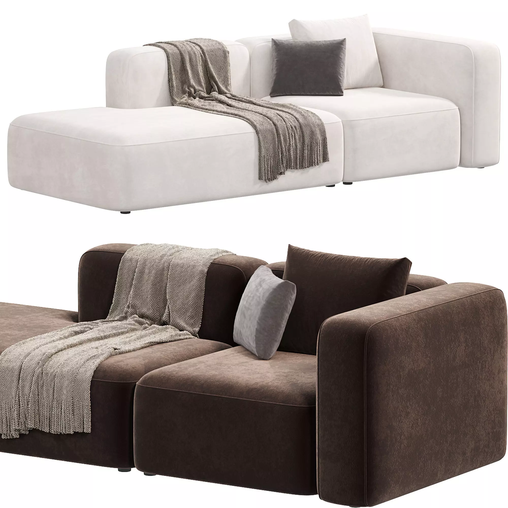 BASECAMP CHAISELOUNGE left Modular Sofa by makenordic 6 3D model_0