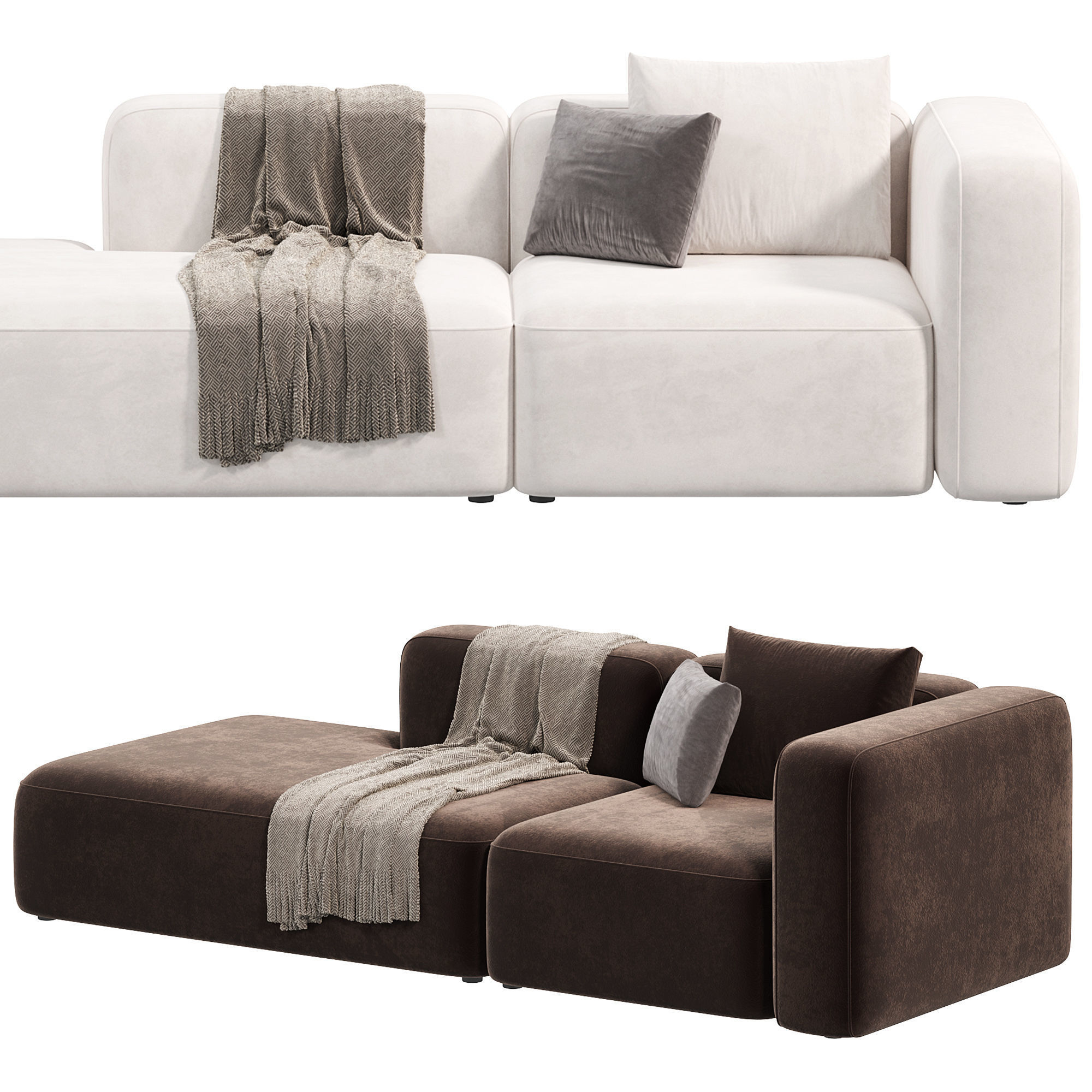 BASECAMP CHAISELOUNGE left Modular Sofa by makenordic 6 3D model_2