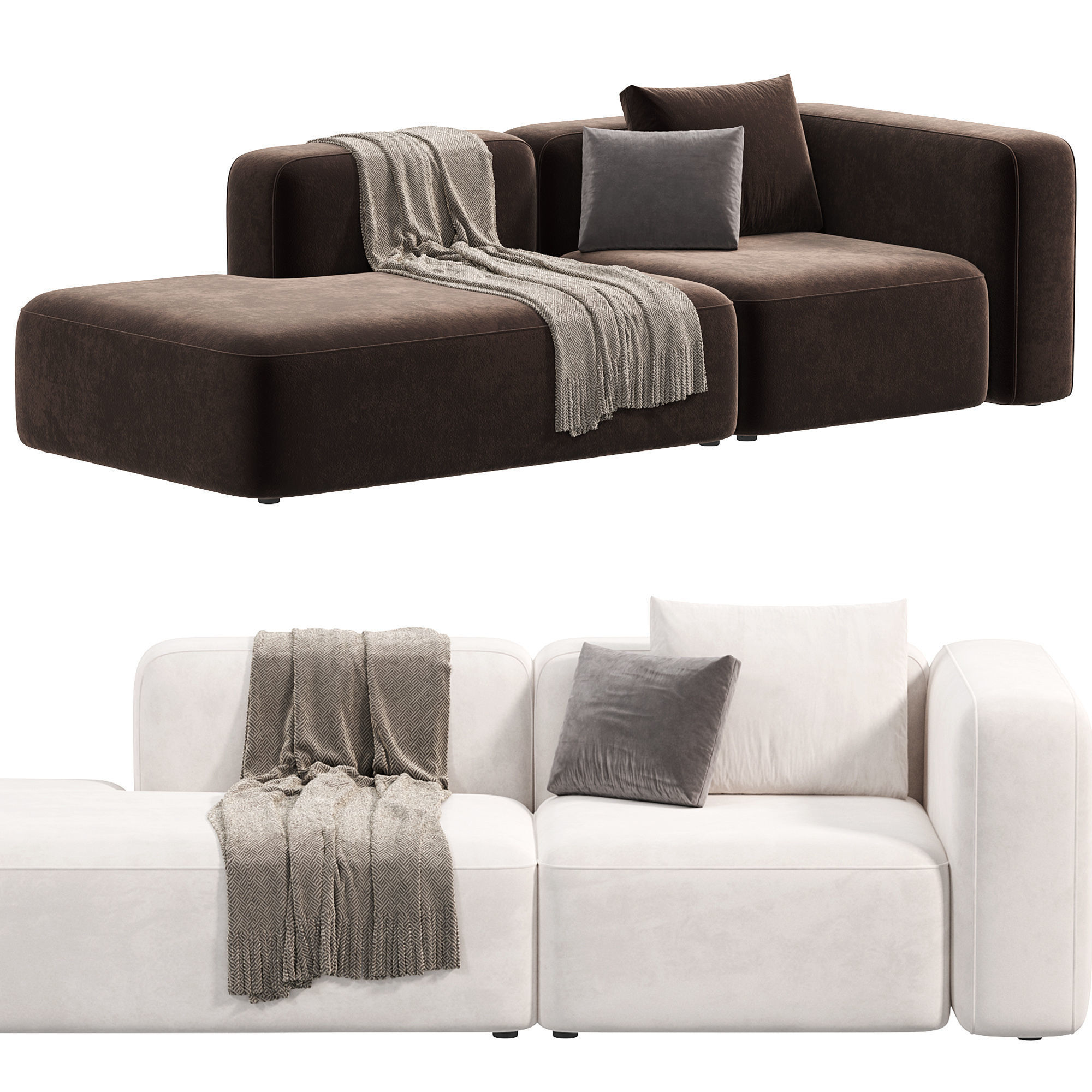 BASECAMP CHAISELOUNGE left Modular Sofa by makenordic 6 3D model_1