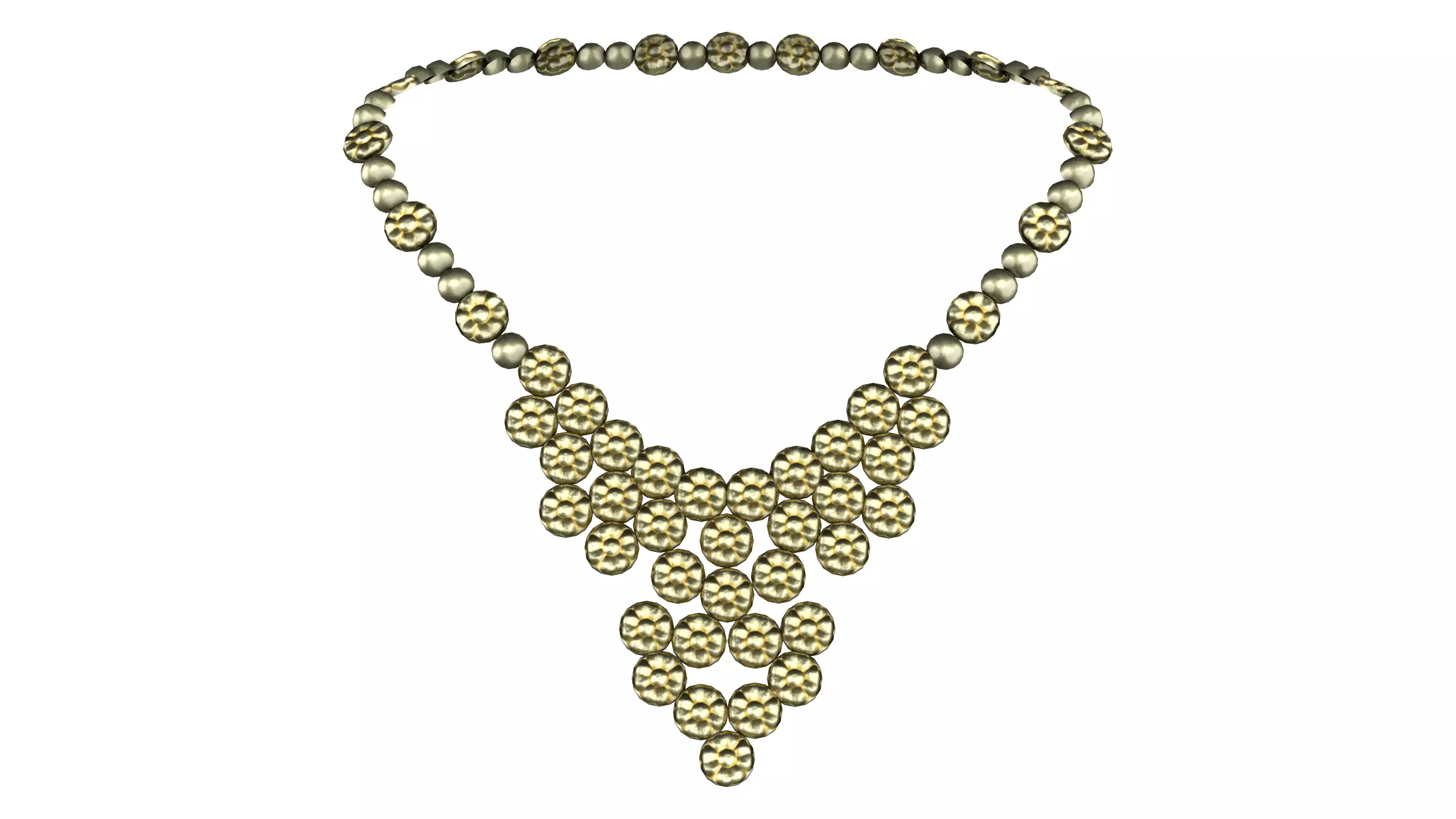 Oriental Necklace Low-poly 3D model