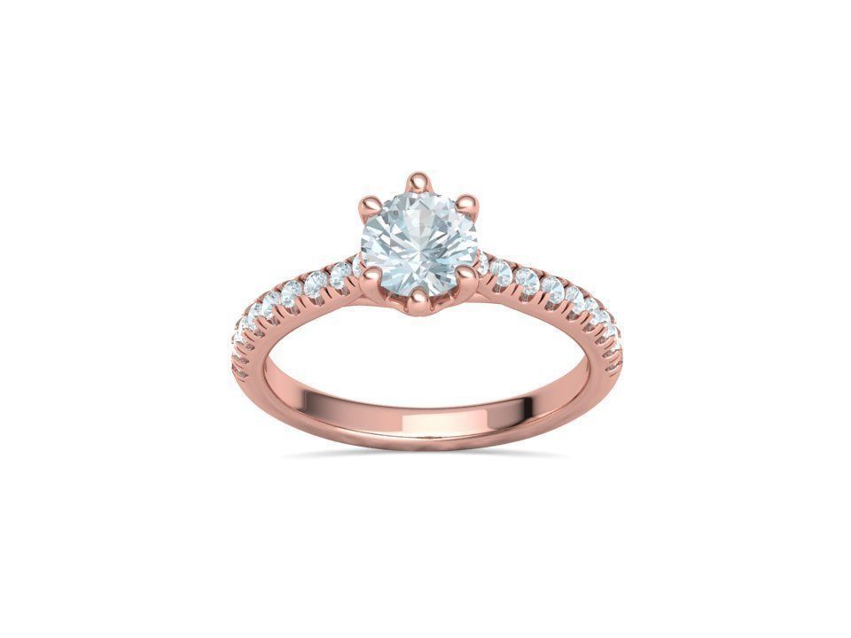 Trellis Solitaire Ring 6mm stone  6 claw Collection 2 rings _8