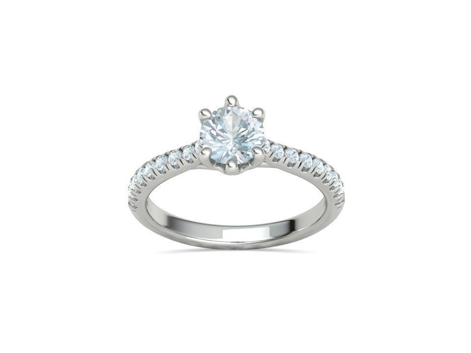 Trellis Solitaire Ring 6mm stone  6 claw Collection 2 rings _13