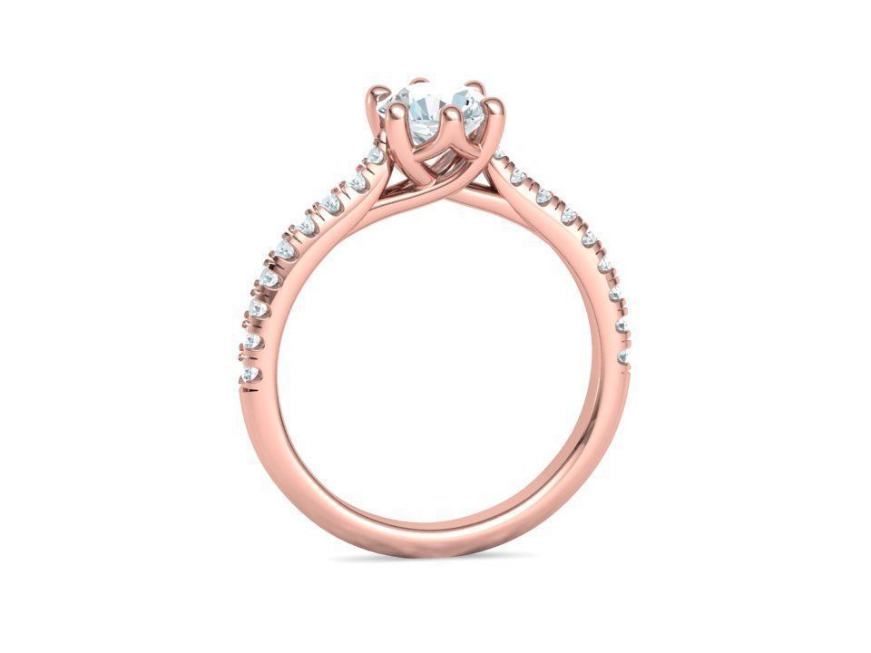 Trellis Solitaire Ring 6mm stone  6 claw Collection 2 rings _17