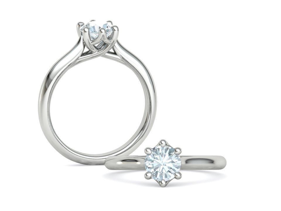 Trellis Solitaire Ring 6mm stone  6 claw Collection 2 rings _29