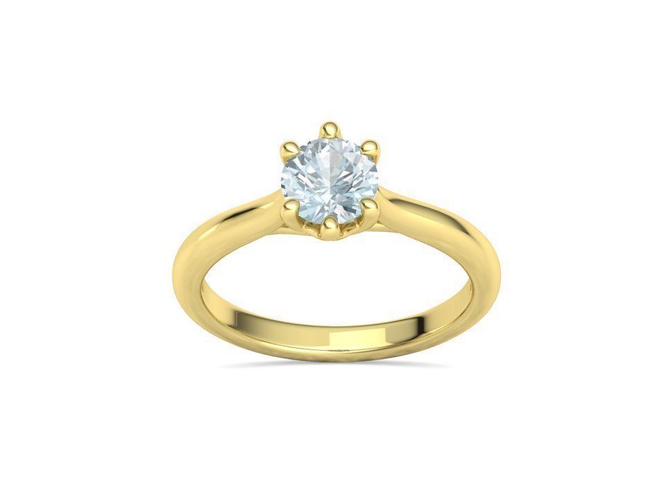 Trellis Solitaire Ring 6mm stone  6 claw Collection 2 rings _40