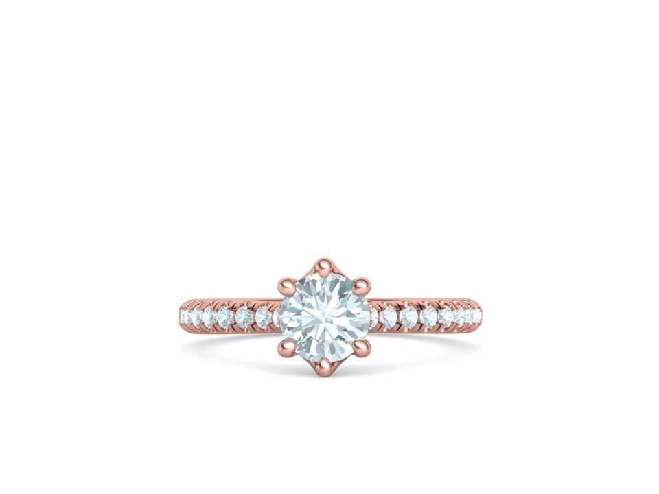 Trellis Solitaire Ring 6mm stone  6 claw Collection 2 rings _9
