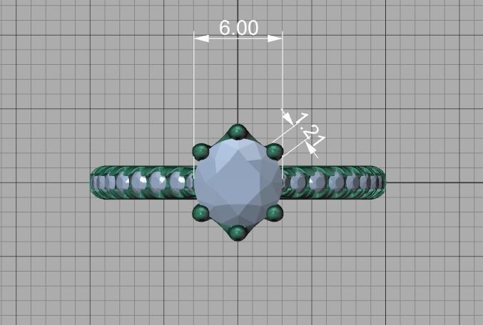 Trellis Solitaire Ring 6mm stone  6 claw Collection 2 rings _21