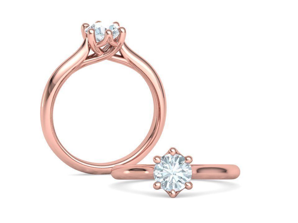 Trellis Solitaire Ring 6mm stone  6 claw Collection 2 rings _27