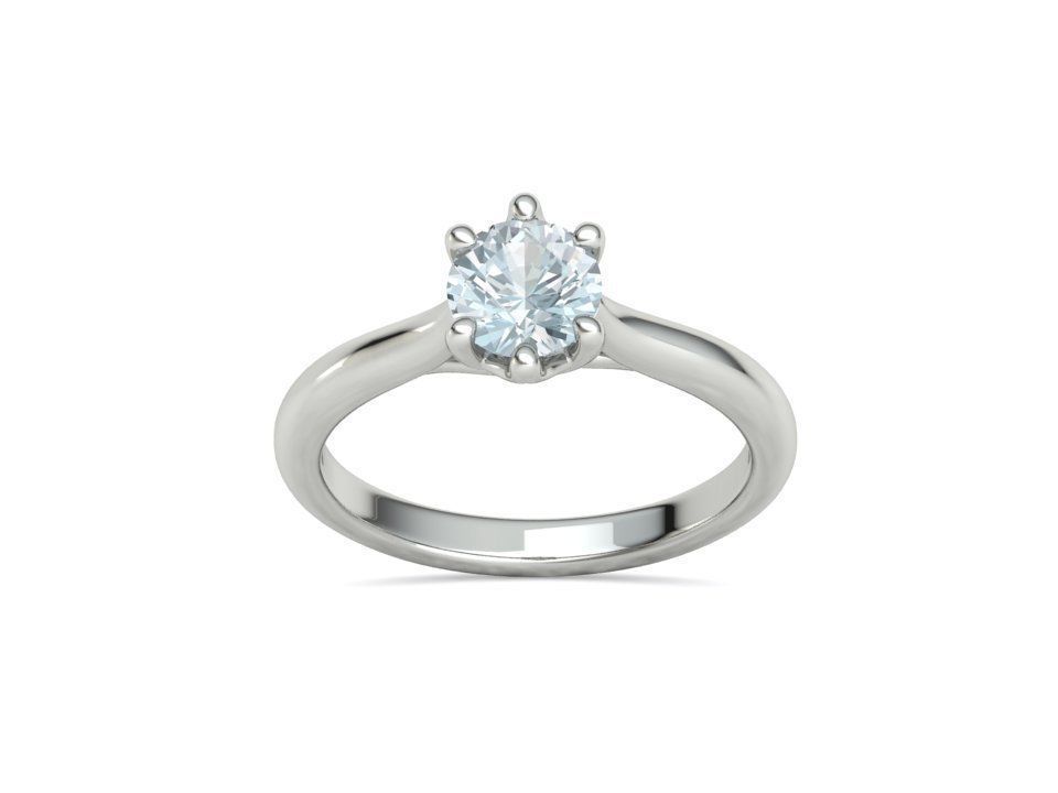 Trellis Solitaire Ring 6mm stone  6 claw Collection 2 rings _41