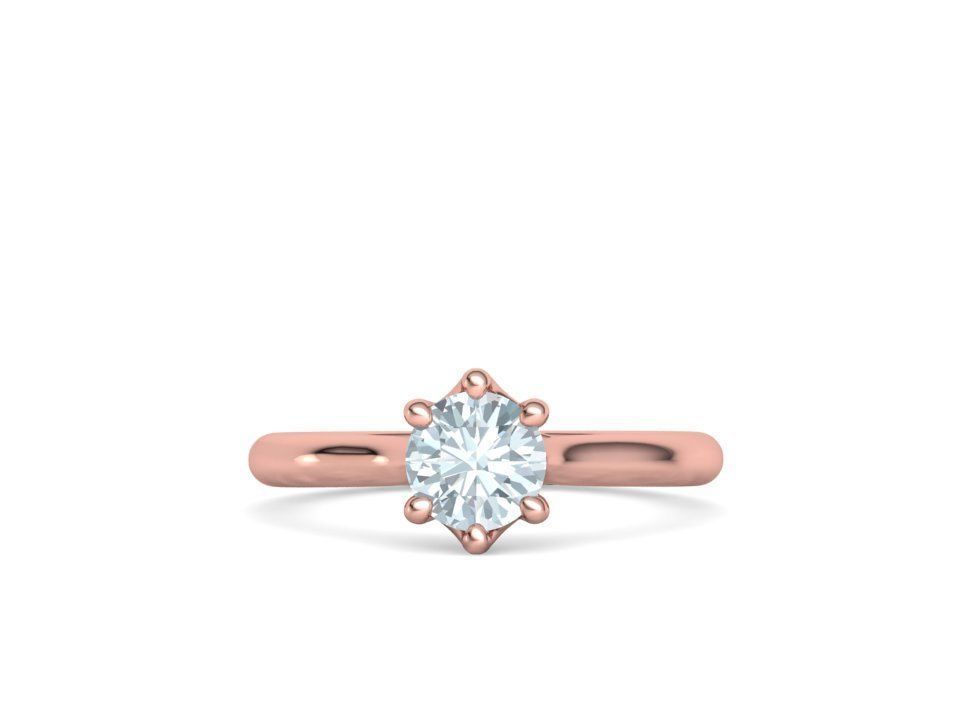 Trellis Solitaire Ring 6mm stone  6 claw Collection 2 rings _30