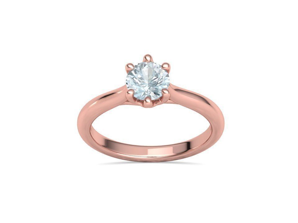 Trellis Solitaire Ring 6mm stone  6 claw Collection 2 rings _39