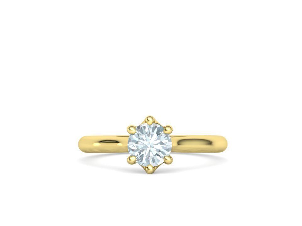 Trellis Solitaire Ring 6mm stone  6 claw Collection 2 rings _31
