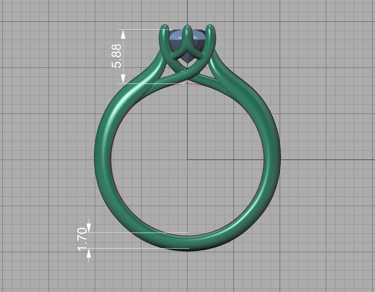 Trellis Solitaire Ring 6mm stone  6 claw Collection 2 rings _44