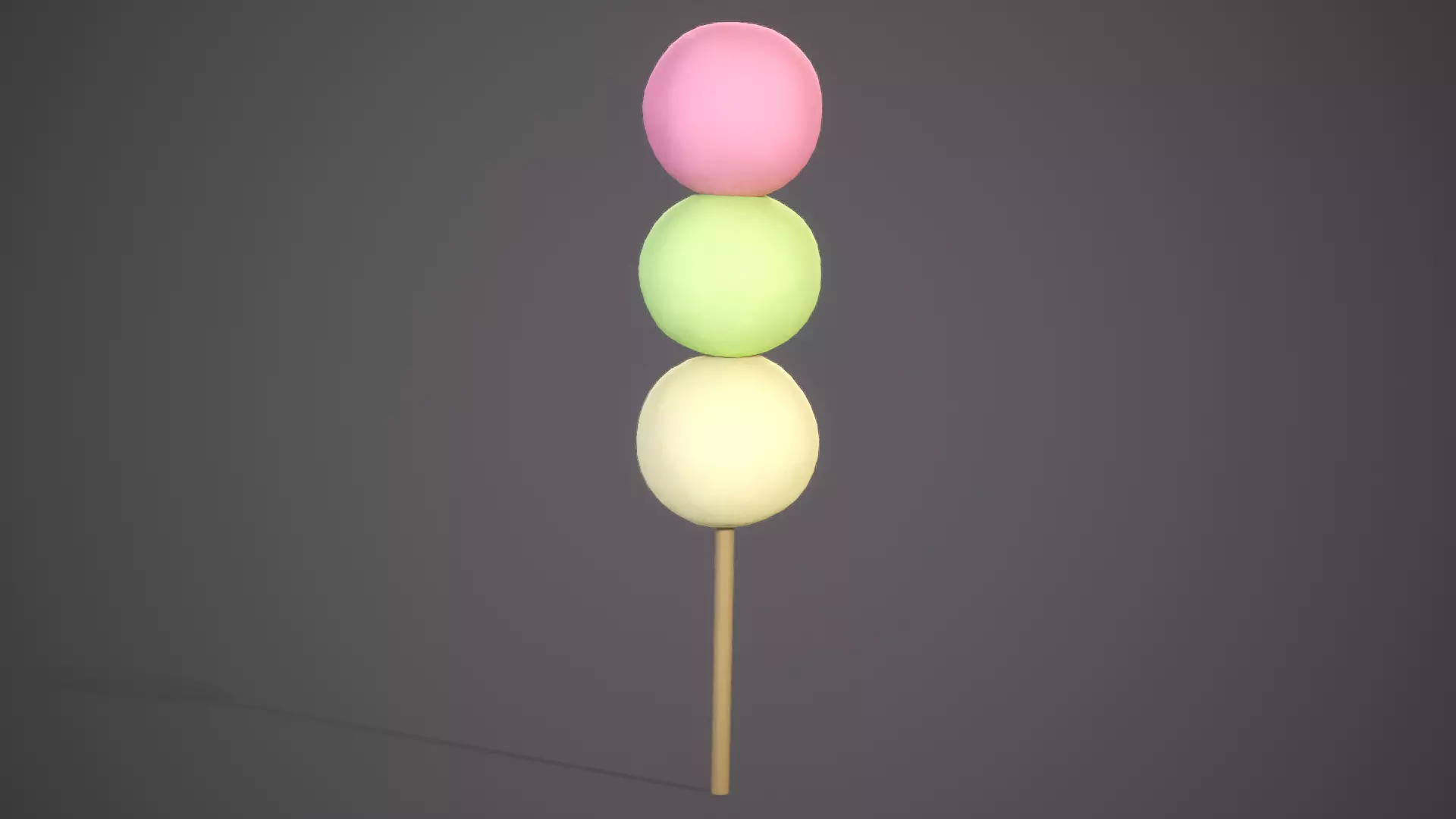 SanShoku Dango Low-poly 3D model_0