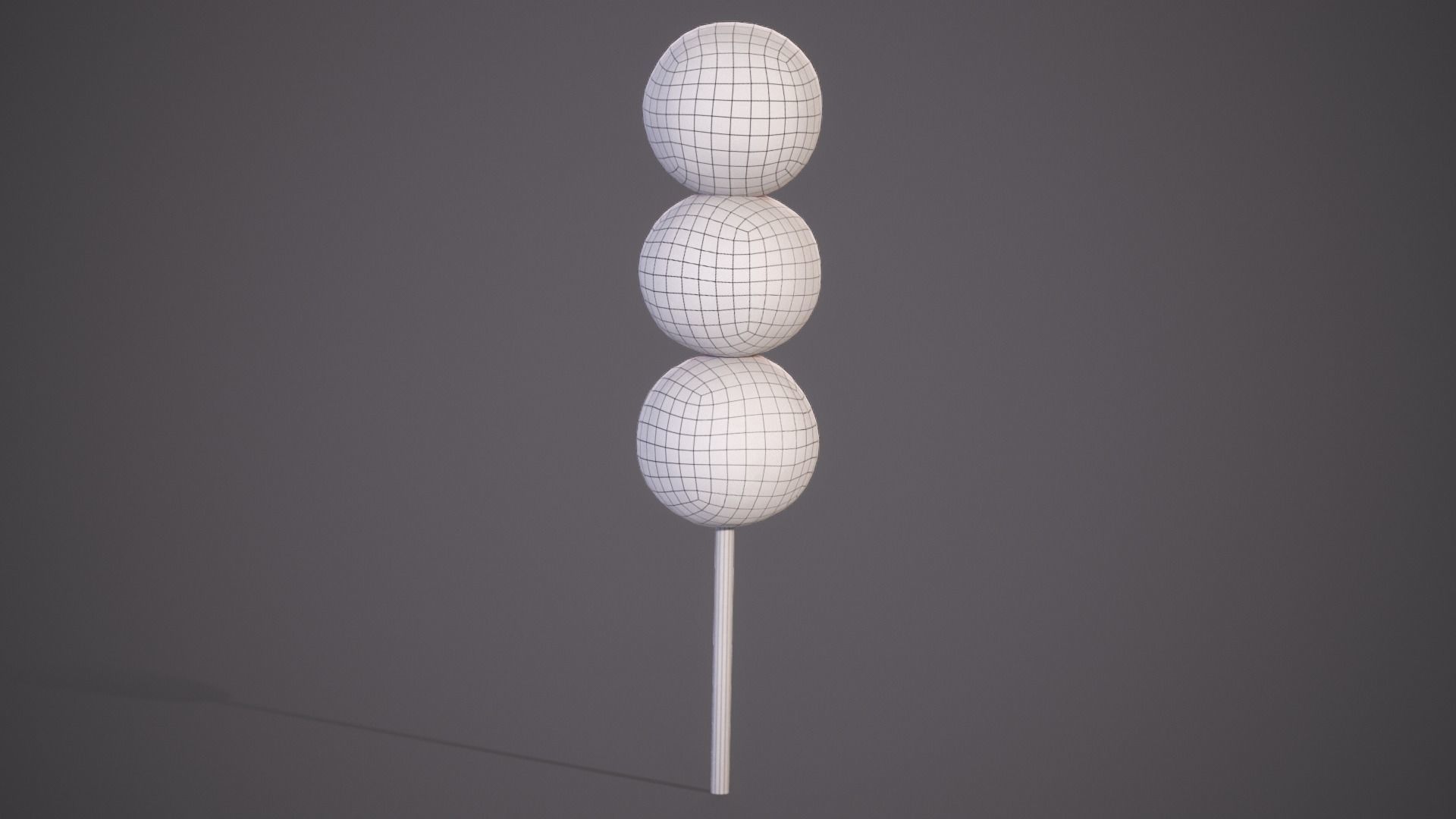 SanShoku Dango Low-poly 3D model_8