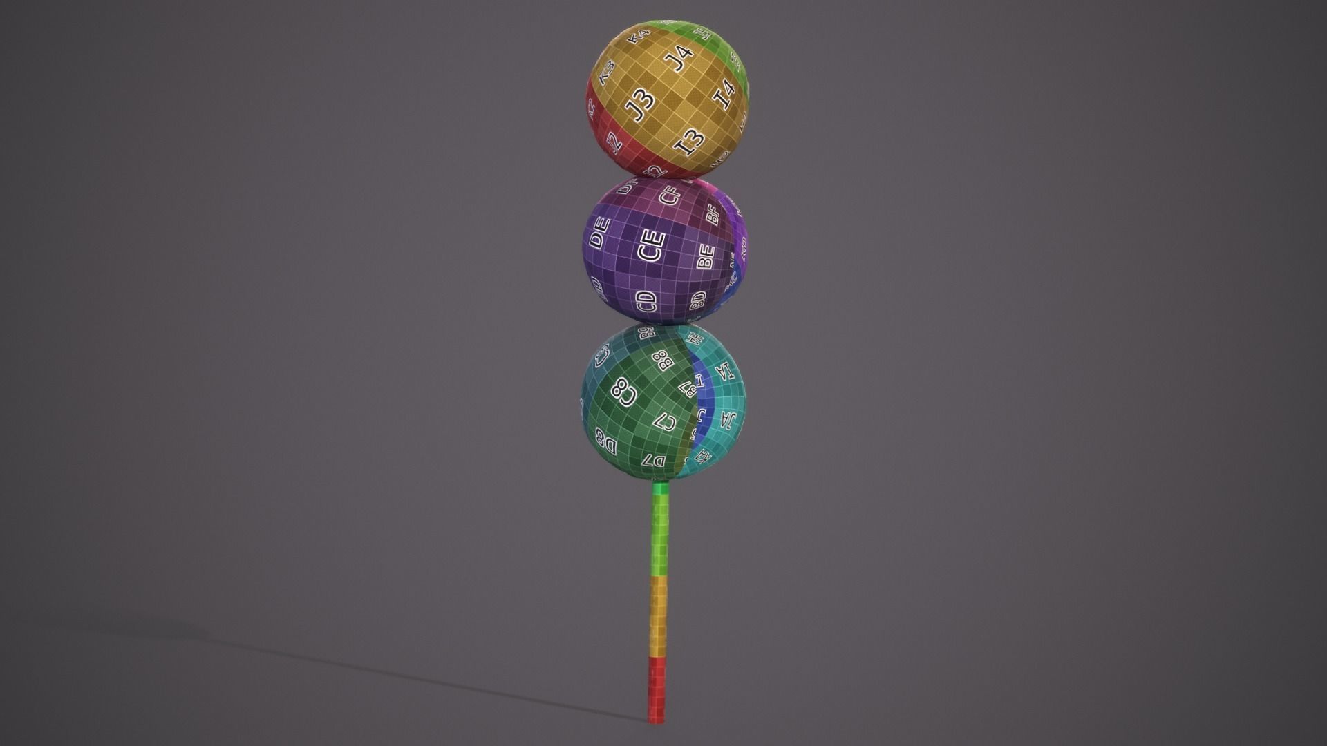 SanShoku Dango Low-poly 3D model_7
